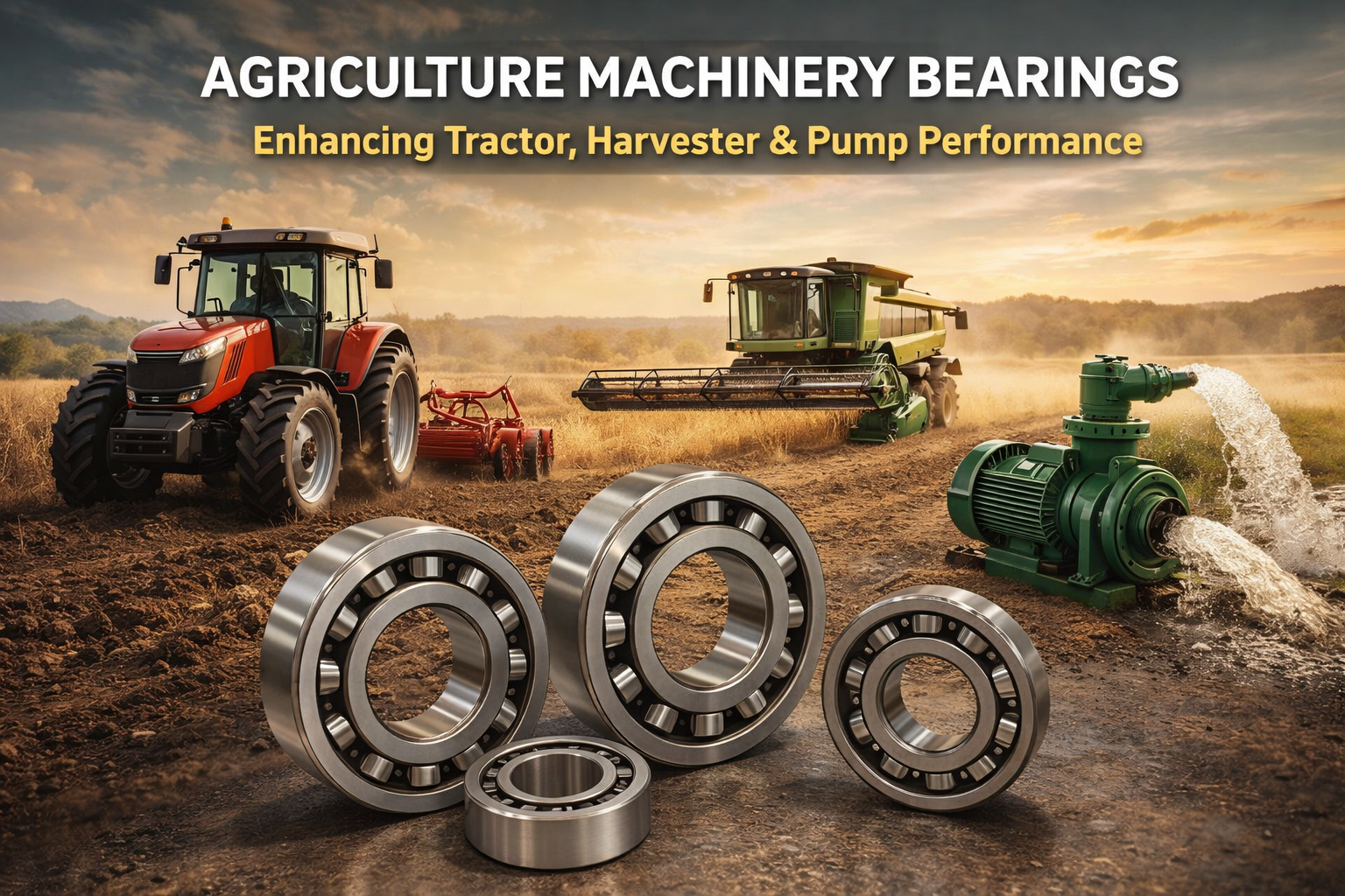 Agriculture Machinery Bearings – Enhancing Tractor, Harvester & Pump Performance