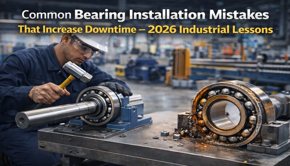 Incorrect bearing installation causing vibration and machine downtime in factories