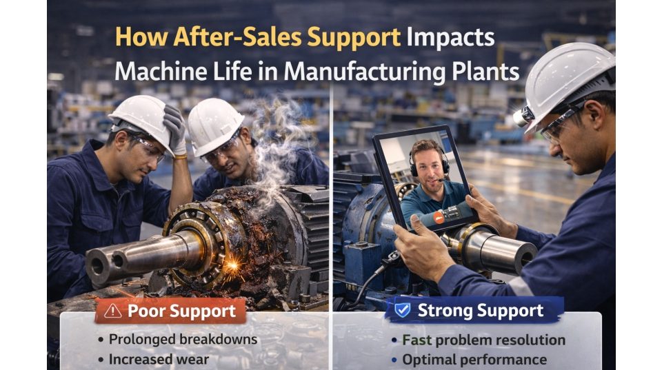 After-sales technical support improving machine life in manufacturing plants