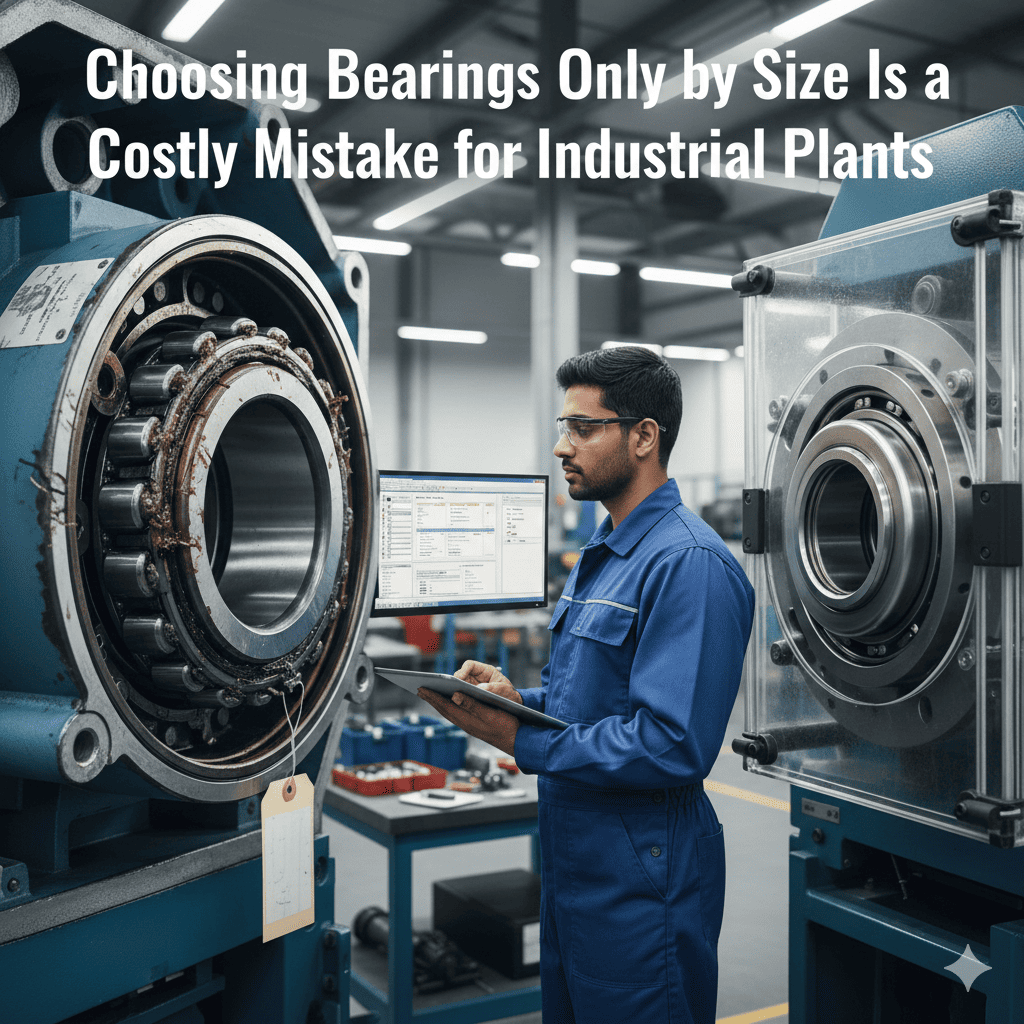Industrial bearing selection based on load and RPM for long machine life