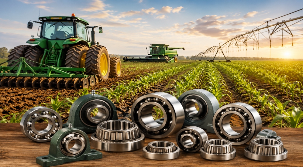 Agricultural machinery equipped with high-quality industrial bearings from Best Bearing Distributor Pune for reliable farming operations